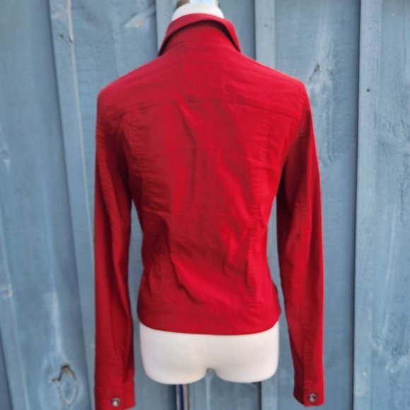Mexx Ladies Red Cotton Polyester Jacket Size GB 12/CD 8/38/FR40 - Picture 5 of 6